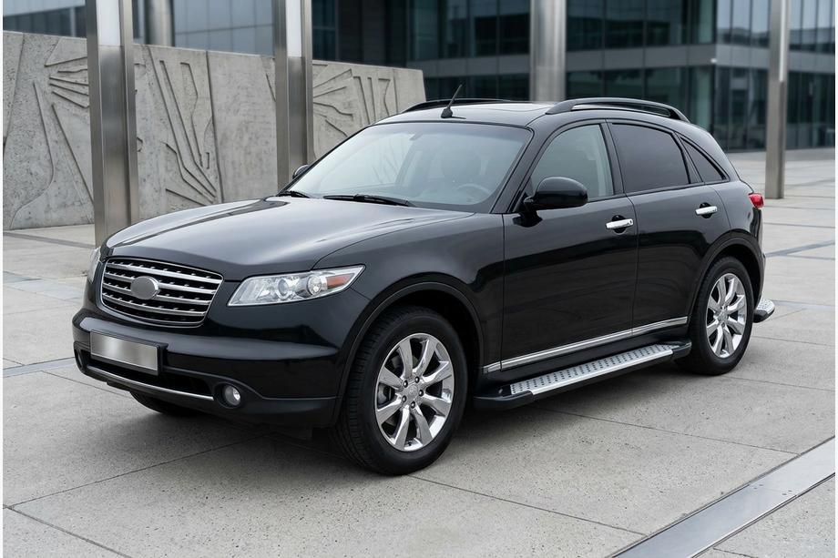 Infiniti FX 2003–2008 Sidetrin Allmond Grey (2 stk., aluminium) Image