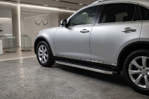 Infiniti FX 2003–2008 BlackLine sidetrin (2 stk., aluminium) foto 1