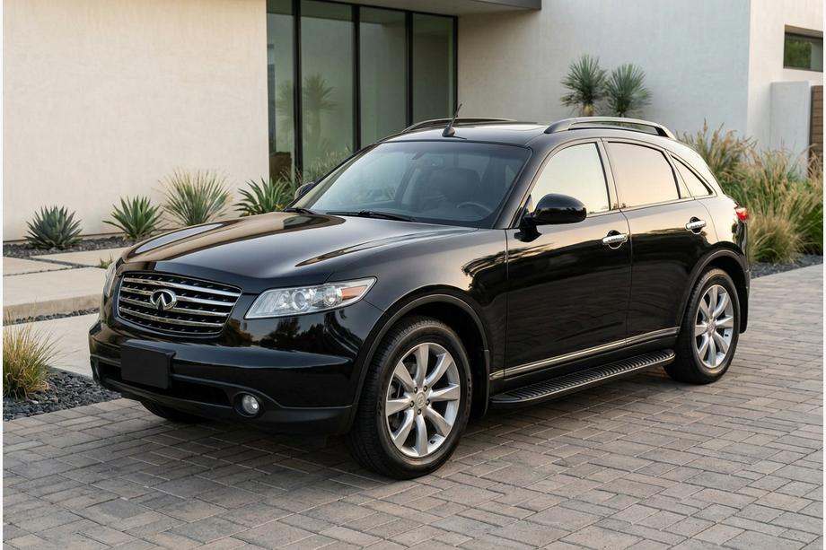 Infiniti FX 2003–2008 Sidetrin Tayga Black (2 stk., aluminium) Image