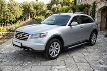 Infiniti FX 2003–2008 Sidetrin Vision New Black (2 stk., aluminium) foto 1