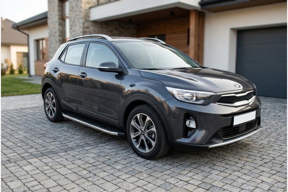 Kia Stonic 2017– BlackLine sidetrin (2 stk., aluminium) Image