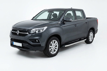 SsangYong Musso II 2018– BlackLine sidetrin (2 stk., aluminium) foto 1