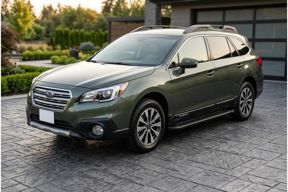 Subaru Outback 2014–2019 Allmond Black sidetrin (2 stk., aluminium) Image