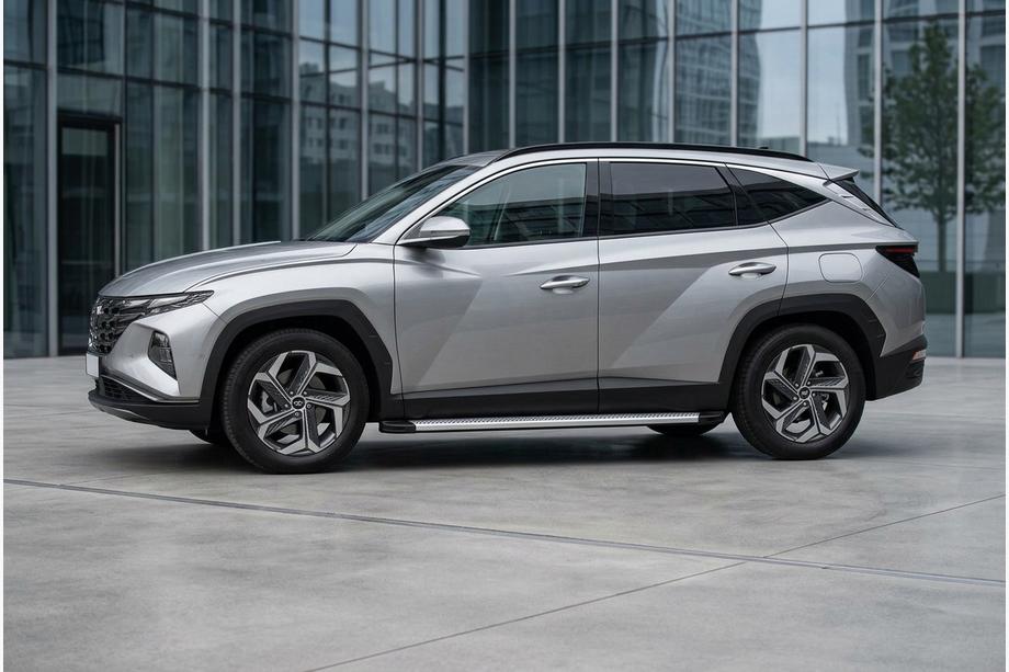 Hyundai Tucson NX4 2021– Sideskørter Maya V2 (2 stk., aluminium) Image