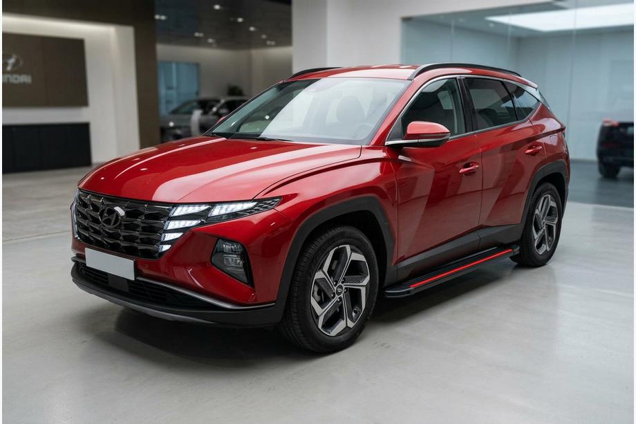Hyundai Tucson NX4 2021– Sidetrin Maya Red (2 stk., aluminium) Image