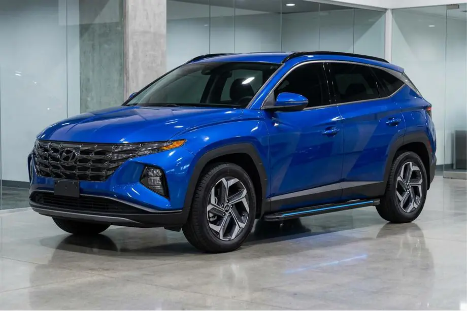 Hyundai Tucson NX4 2021– Maya Blue sidetrin (2 stk., aluminium) Image