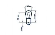 Narva 17635 P21W 12V BA15S signallampe foto 2