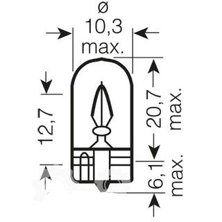Signallampe Osram 2845 W5W 24V W2.1X9.5D foto 2