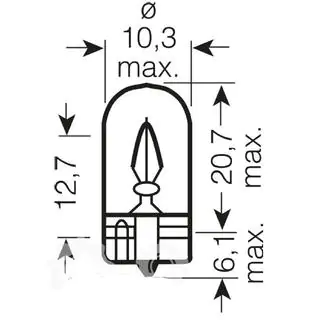 Signallampe Osram 2845 W5W 24V W2.1X9.5D foto 2