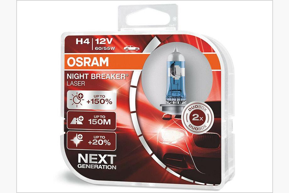 Osram H4 60/55W Night Breaker Laser +150% 64193NL150 forlygtepære Image