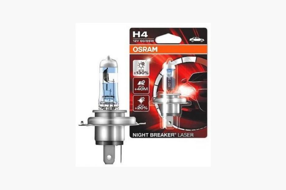 Forlygtepære Osram H4 60/55W Night Breaker Laser +130% 64193NBL130 (1 stk) Foto 1