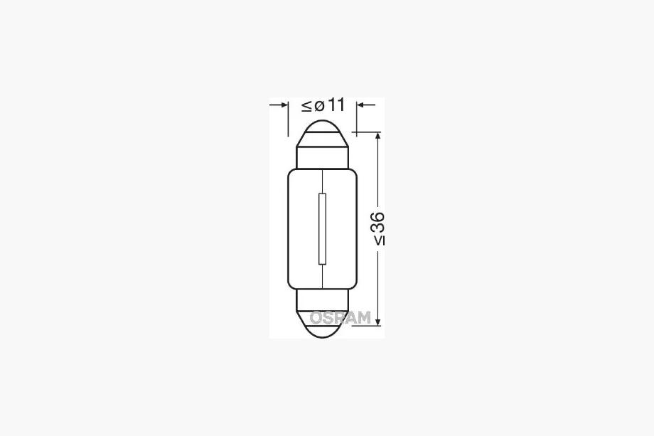 Signallampe Osram 6423-02B C5W 36mm 24V SV8.5-8 Foto 2
