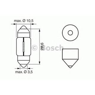 Osram 6438 C10W 28 mm 12V SV8.5-8 signallampe foto 2