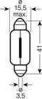 Signallampe Osram 6453 C15W 41 mm 24V SV8.5-8 foto 2