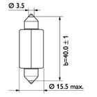 Osram 6480 C18W 41 mm 24V SV8.5-8 signallampe foto 2