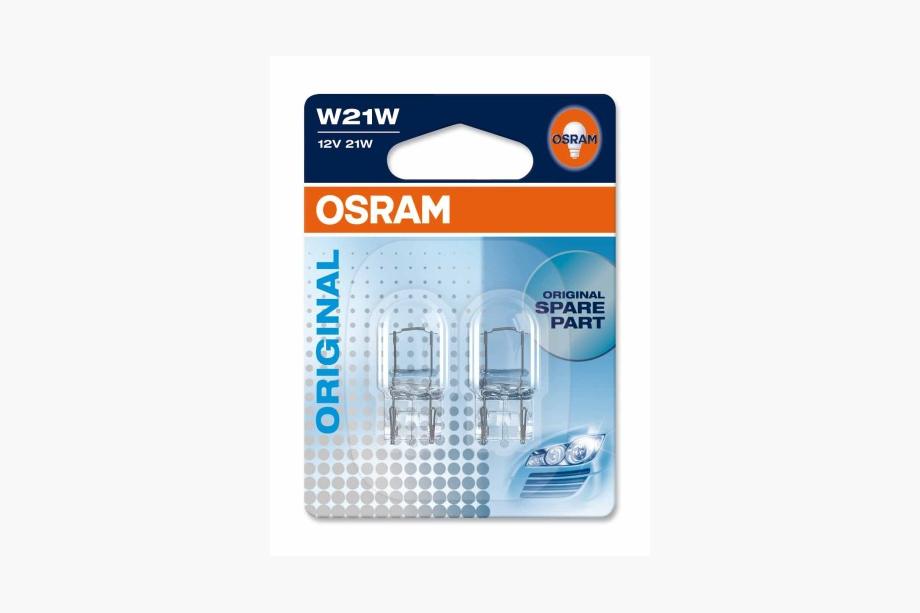 Osram 7505 W21W 12V 21W W3x16d blinklyspære (2 stk) Image