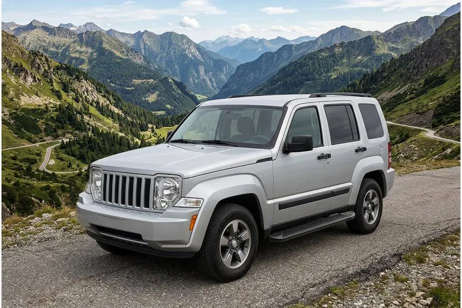 Jeep Cherokee/Liberty 2007–2013 Allmond Black sidetrin (2 stk., aluminium) Image