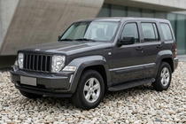 Jeep Cherokee/Liberty 2007–2013 Sidetrin Tayga Black (2 stk., aluminium) foto 1