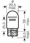 Philips 12066 W21/5W 12V W3X16q signallampe foto 2