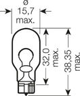 Signallampe Philips 12067 W16W 12V W2.1x9.5d foto 2