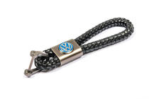 Volkswagen Lædernøglering V1 med Volkswagen-logo foto 2