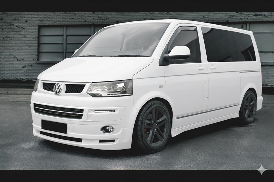 Volkswagen T5 2010–2015 Frontspoilerlæbe til for kofanger ABT Original (til lakering) Foto 1