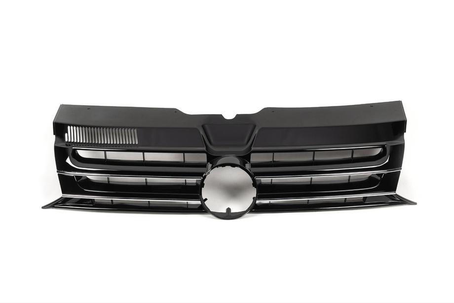 Volkswagen T5 2010–2015 Frontgrill, sort højglans (til emblem) Image