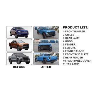 Karrosserikit (F150 Raptor-design 2015-2020) Ford Ranger 2011–2022 foto 2