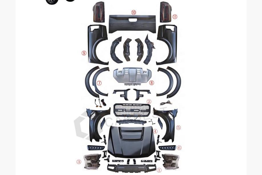 Ford Ranger 2011–2022 Karrosserikit (F150 Raptor-design 2015-2020) Image