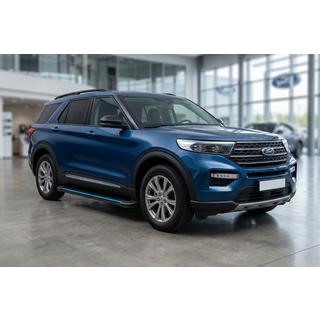 Maya Blue sidetrin (2 stk., aluminium) foto 1