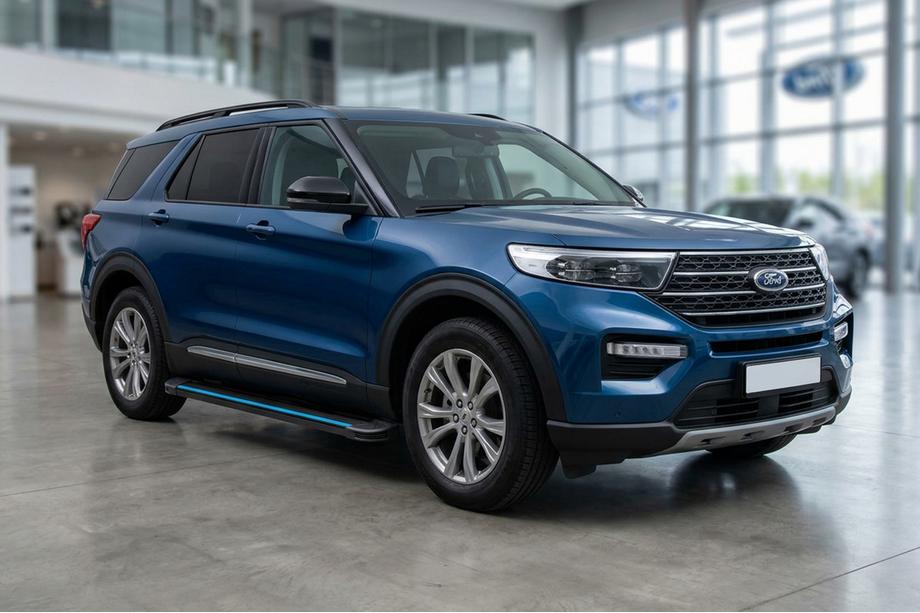 Ford Explorer 2019– Maya Blue sidetrin (2 stk., aluminium) Image
