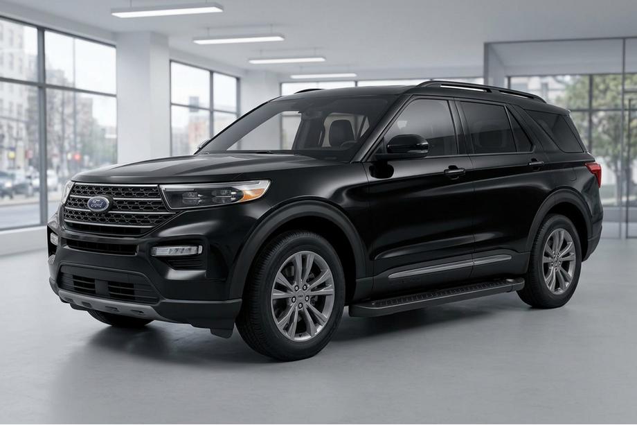 Ford Explorer 2019– Allmond Black sidetrin (2 stk., aluminium) Image