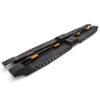 Dakar V2 sidetrin med LED (2 stk., metal) foto 1