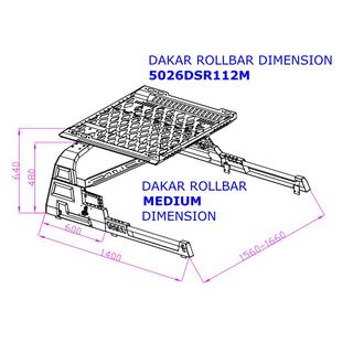 Dakar rollbar med kurv (uden rullejalousier) Nissan Navara/NP300 2016– foto 3