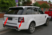 Range Rover Sport 2005–2013 Udstødningsenderør V2 (2 stk., rustfrit stål) foto 1