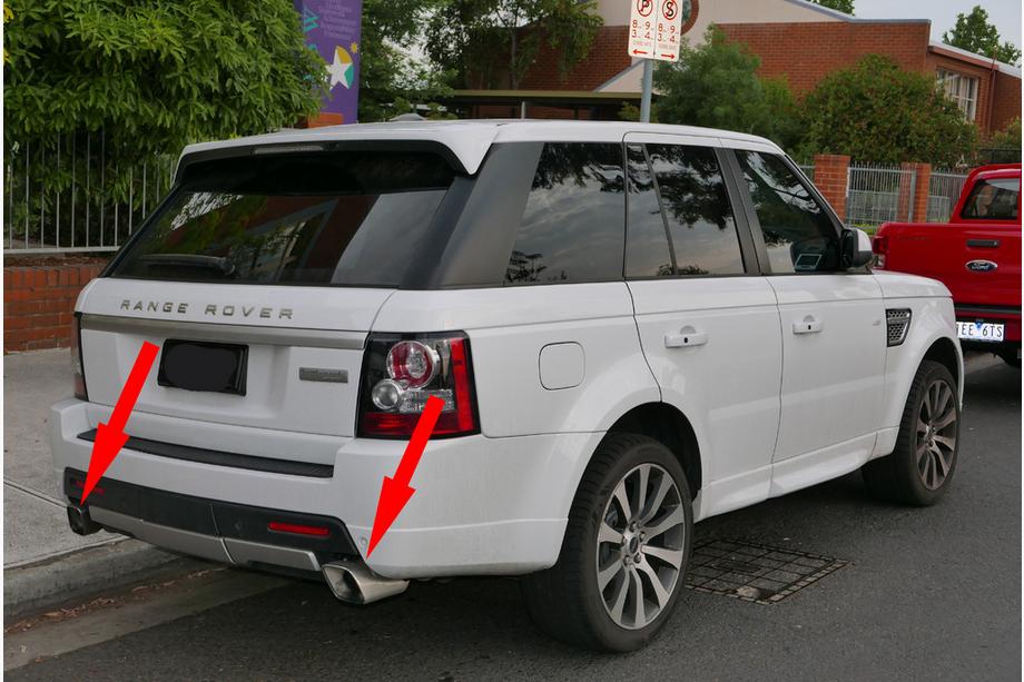 Range Rover Sport 2005–2013 Udstødningsenderør V2 (2 stk., rustfrit stål) Image