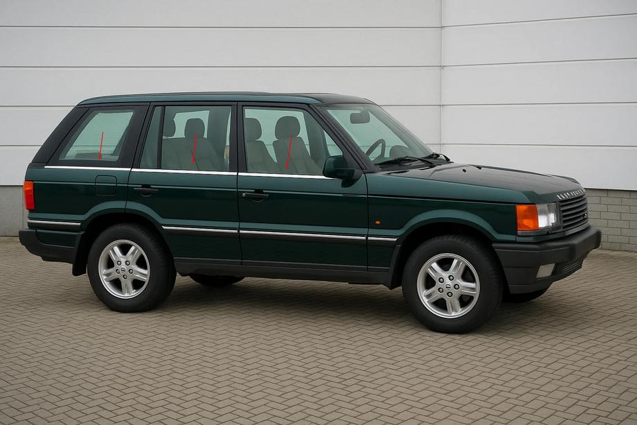 Range Rover II P38A 1997–2002 Nedre vinduesliste (rustfrit stål) Image