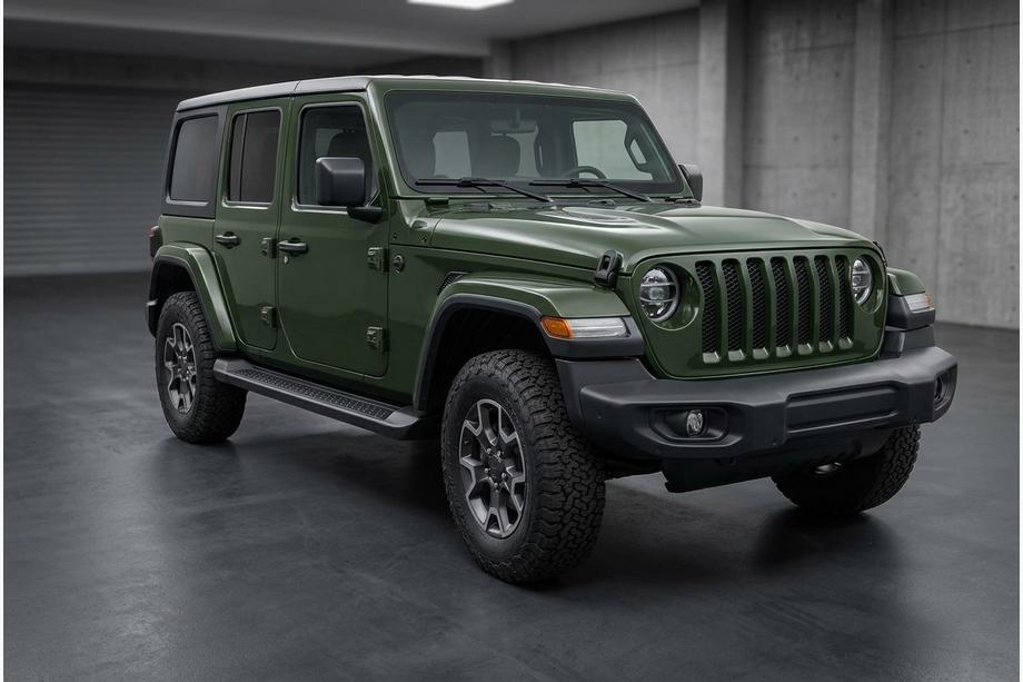 Jeep Wrangler 2018– Allmond Black sidetrin (2 stk., aluminium) Image