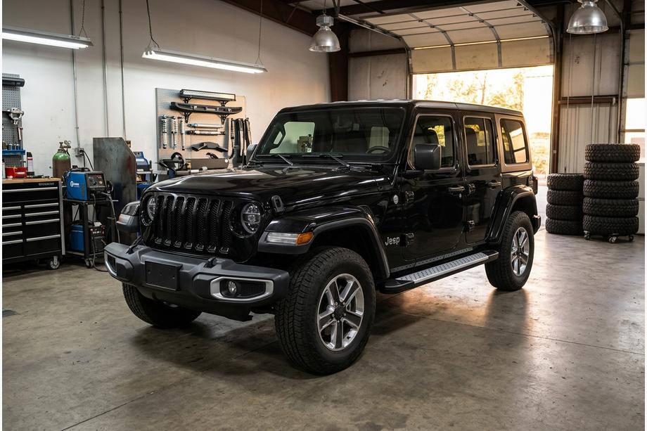 Jeep Wrangler 2018– Sidetrin Allmond Grey (2 stk., aluminium) Image