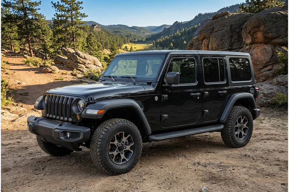 Jeep Wrangler 2018– Sidetrin Tayga Black (2 stk., aluminium) Image