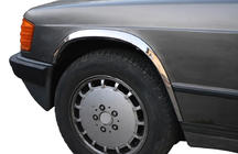 Mercedes W201 (190) 1982–1993 Skærmkantlister 1982-1989 (4 stk., rustfrit stål) foto 1