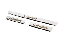 Mitsubishi Lancer 9 2004–2008 NEDSAT! Carmos dørtrinslister (3 stk., rustfrit stål) foto 2