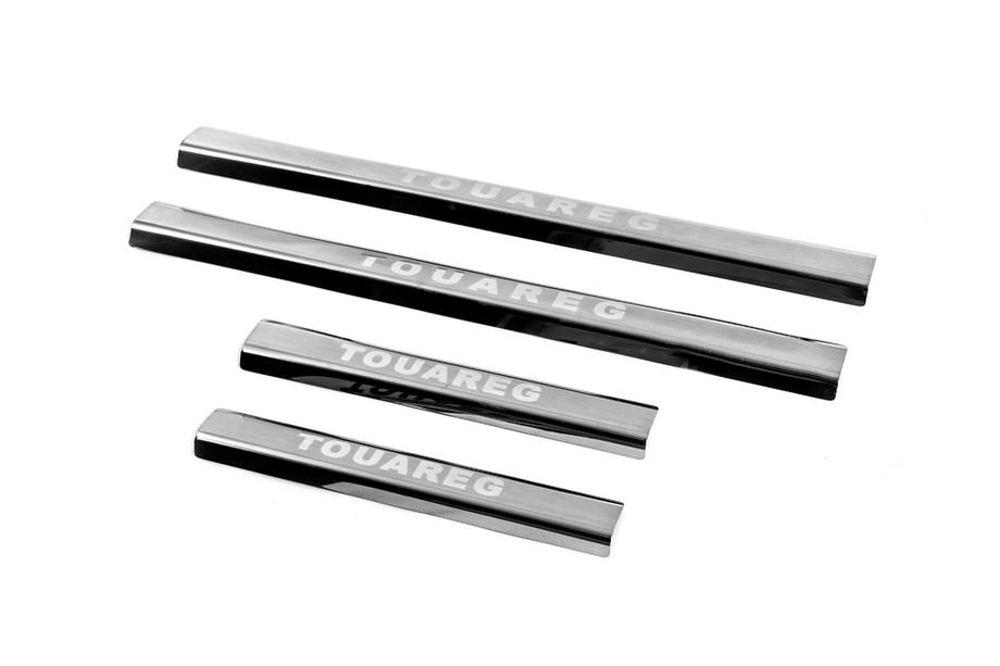 Volkswagen Touareg 2002–2010 Carmos V3 dørtrinslister i rustfrit stål (4 stk.) Image