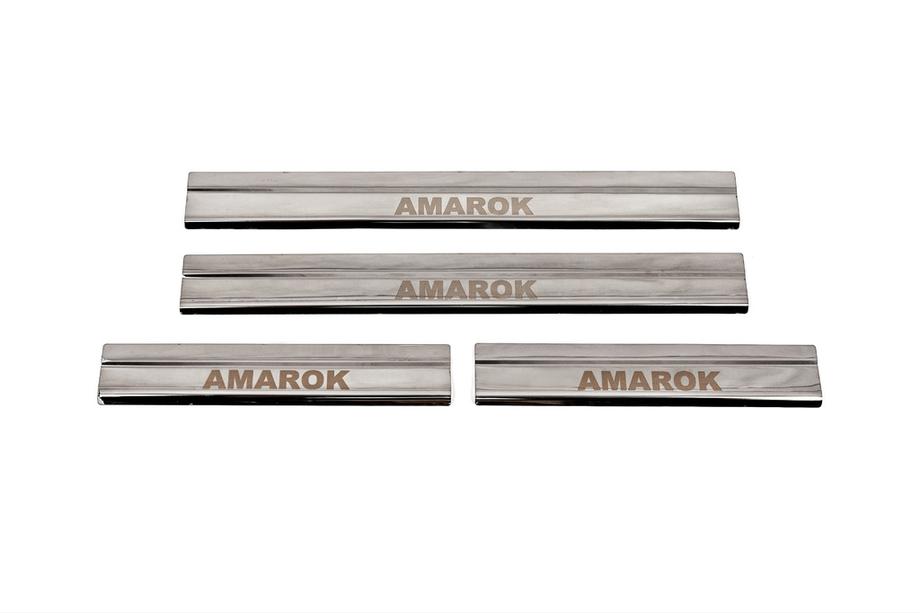 Volkswagen Amarok 2010–2022 Carmos V3 dørtrinslister (4 stk., rustfrit stål) Foto 1