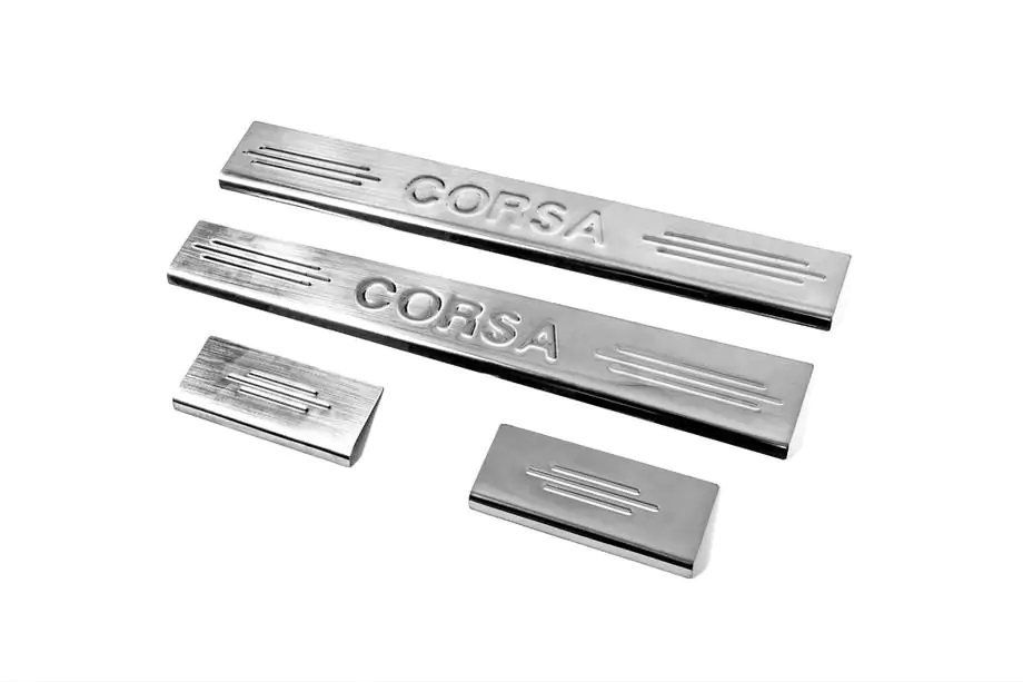 Opel Corsa C 2000–2006 Dørtrinslister Carmos V2 (4 stk., rustfrit stål) Image