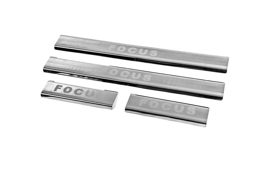 Ford Focus I 1998–2005 Carmos V2 dørtrinslister (4 stk., rustfrit stål) Image