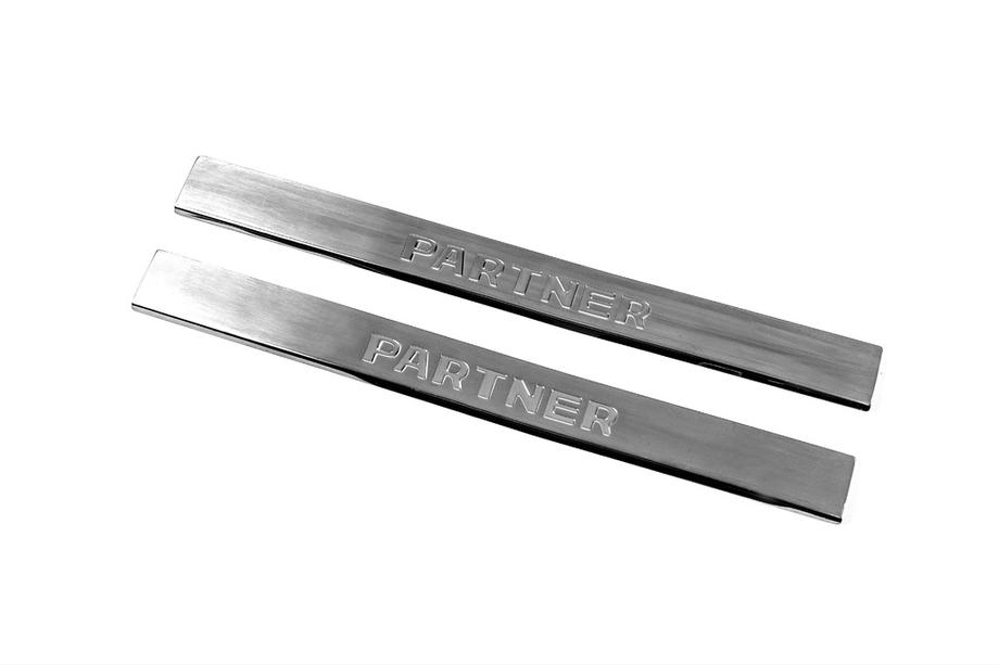 Peugeot Partner 1996–2008 Dørtrinslister V2 (Carmos, 2 stk., stål) Image