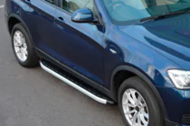 BMW X3 F25 2011–2018 Sidetrin Fullmond (2 stk., aluminium) foto 1
