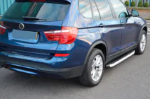 BMW X3 F25 2011–2018 Sidetrin Fullmond (2 stk., aluminium) foto 7