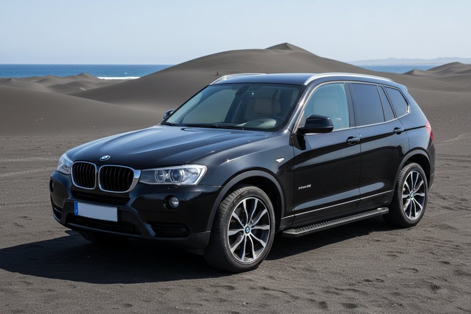 BMW X3 F25 2011–2018 Allmond Black sidetrin (2 stk., aluminium) Image